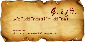 Gölöncsér Ábel névjegykártya